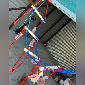 Obstacle ladder and circle arm bars